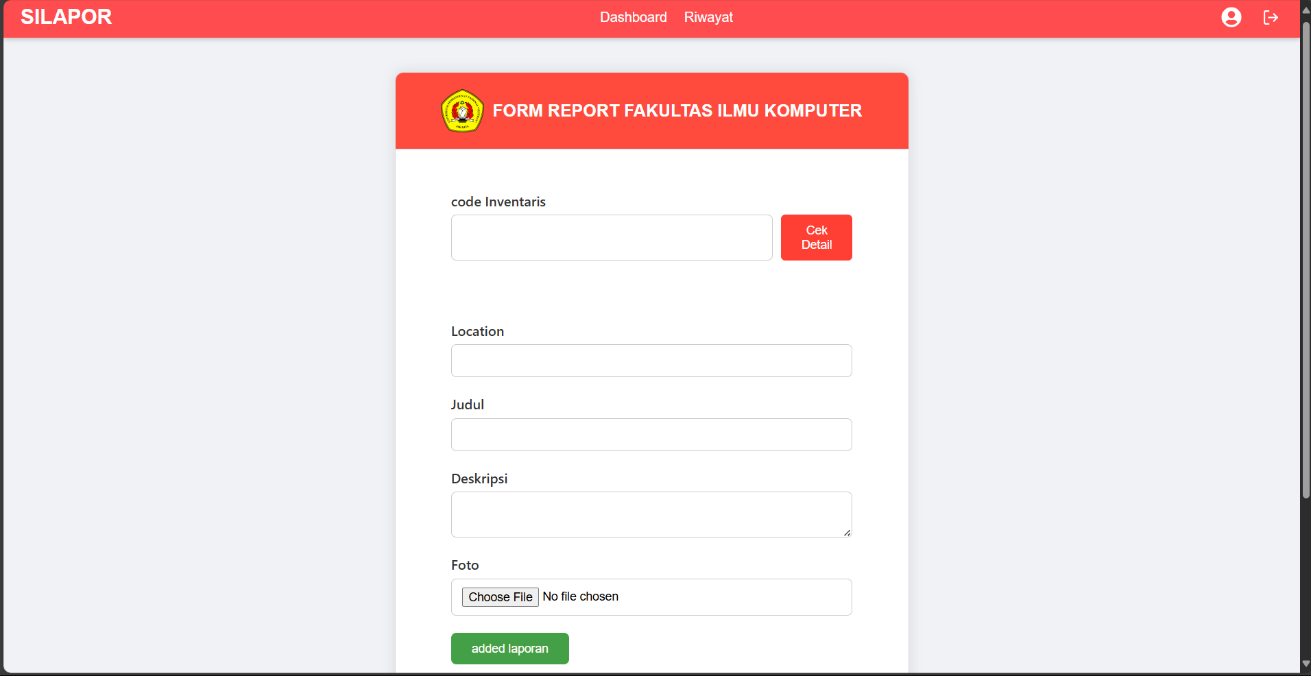 Reporting Form